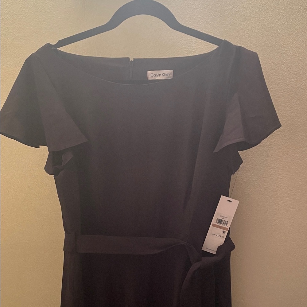 Calvin Klein Elegant Black Midi Dress